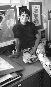 Kay Curtis in her studio